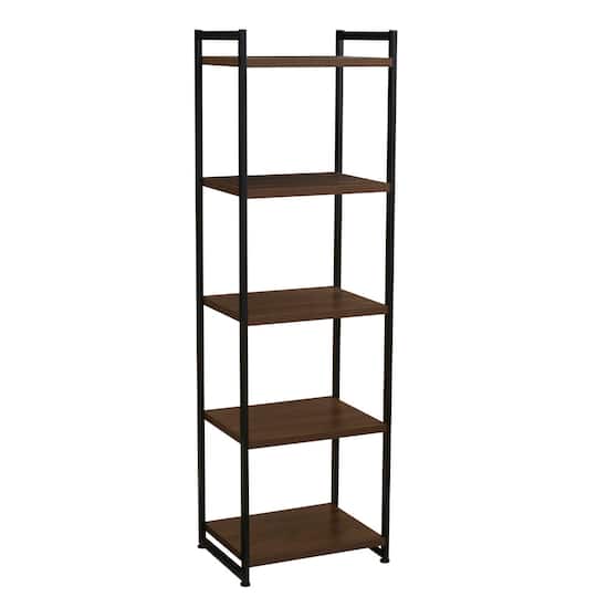 Household Essentials Jamestown 59" 5-Shelf Narrow Bookshelf